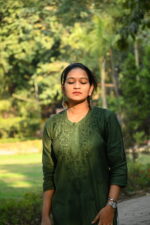 Chanderi Silk Chikankari Kurta - Image 3