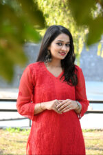 Resham Work Chikankari Kurta-Georgette Fabric - Image 5