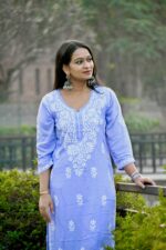 Modal Cotton Chikankari Kurta - Image 2