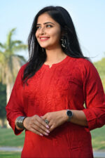 Ghass Patti Work Chikankari Kurta-Muslin Fabric - Image 7