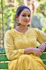 Ghass Patti Work- Modal Cotton Fabric - Image 8