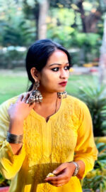 Ghass Patti Work- Modal Cotton Fabric - Image 9