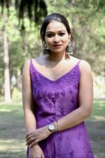 Ghasspatti Chikankari Noodle Strap Kurta-Muslin Fabric - Image 4