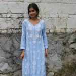 Mridula Chikankari with white thread - Image 3